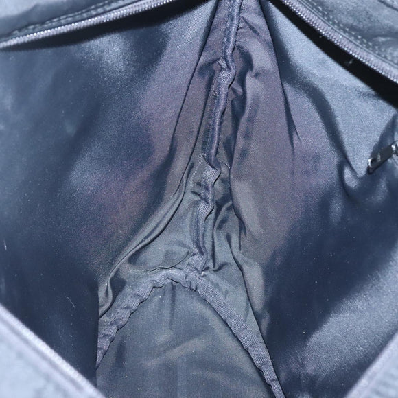 Burberrys Nova Check Hand Bag Nylon Black Silver Auth kk484