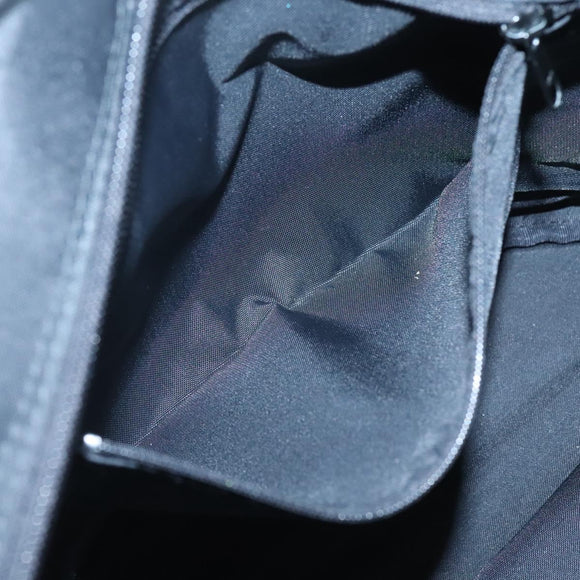 Burberrys Nova Check Hand Bag Nylon Black Silver Auth kk484