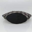 Burberrys Nova Check Hand Bag Nylon Black Silver Auth kk484-5