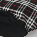 Burberrys Nova Check Blue Label Tote Bag Nylon Black Silver Auth kk486-9