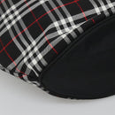 Burberrys Nova Check Blue Label Tote Bag Nylon Black Silver Auth kk486-14