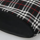 Burberrys Nova Check Blue Label Tote Bag Nylon Black Silver Auth kk486-15