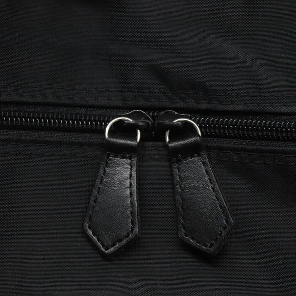 Burberrys Nova Check Blue Label Tote Bag Nylon Black Silver Auth kk486