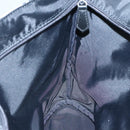 Burberrys Nova Check Blue Label Tote Bag Nylon Black Silver Auth kk486-18