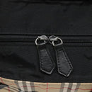 Burberrys Nova Check Blue Label Tote Bag Nylon Beige Silver Auth kk487-10