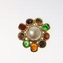 CHANEL Gripoa Earring metal Gold CC Auth kk494-2