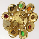 CHANEL Gripoa Earring metal Gold CC Auth kk494-5