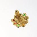 CHANEL Gripoa Earring metal Gold CC Auth kk494-8