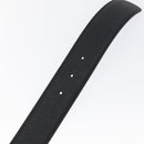 BVLGARI Belt Leather 45.3"" Black Gold Auth kk499-9