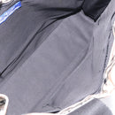 BURBERRY Nova Check Blue Label Hand Bag Nylon Beige Silver Auth kk500-11