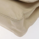 PRADA Shoulder Bag Leather Beige Auth kk506-9