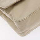 PRADA Shoulder Bag Leather Beige Auth kk506-14