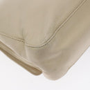 PRADA Shoulder Bag Leather Beige Auth kk506-16