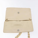 PRADA Shoulder Bag Leather Beige Auth kk506-10