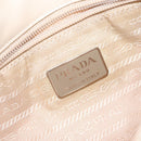 PRADA Shoulder Bag Leather Beige Auth kk506-17
