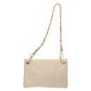 PRADA Shoulder Bag Leather Beige Auth kk506-2