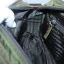 PRADA Shoulder Bag Nylon Khaki Silver Auth kk507-20