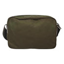 PRADA Shoulder Bag Nylon Khaki Silver Auth kk507-3