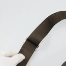 PRADA Shoulder Bag Nylon Khaki Silver Auth kk507-8