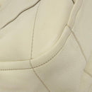 Salvatore Ferragamo Hand Bag Leather White Gold Auth kk510-16