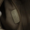 Salvatore Ferragamo Hand Bag Leather White Gold Auth kk510-12