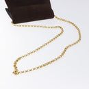 Salvatore Ferragamo Chain Shoulder Bag Suede Navy Gold Auth kk512-7