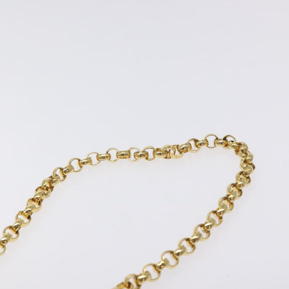 Salvatore Ferragamo Chain Shoulder Bag Suede Navy Gold Auth kk512