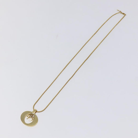 Christian Dior Necklace metal Gold Auth kk513