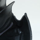 BALLY Chain Shoulder Bag Leather Black Gold Auth kk523-19