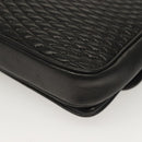 BALLY Chain Shoulder Bag Leather Black Gold Auth kk524-13