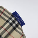 BURBERRY Nova Check Blue Label Hand Bag Nylon Beige Silver Auth kk530-17