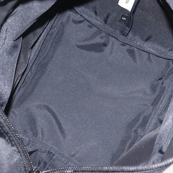 BURBERRY Nova Check Blue Label Hand Bag Nylon Beige Silver Auth kk530