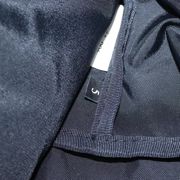 BURBERRY Nova Check Blue Label Hand Bag Nylon Beige Silver Auth kk530