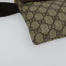 GUCCI GG Supreme Waist bag PVC Beige Silver 28566 Auth kk532-9