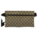 GUCCI GG Supreme Waist bag PVC Beige Silver 28566 Auth kk532-2