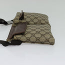 GUCCI GG Supreme Waist bag PVC Beige Silver 28566 Auth kk532-3