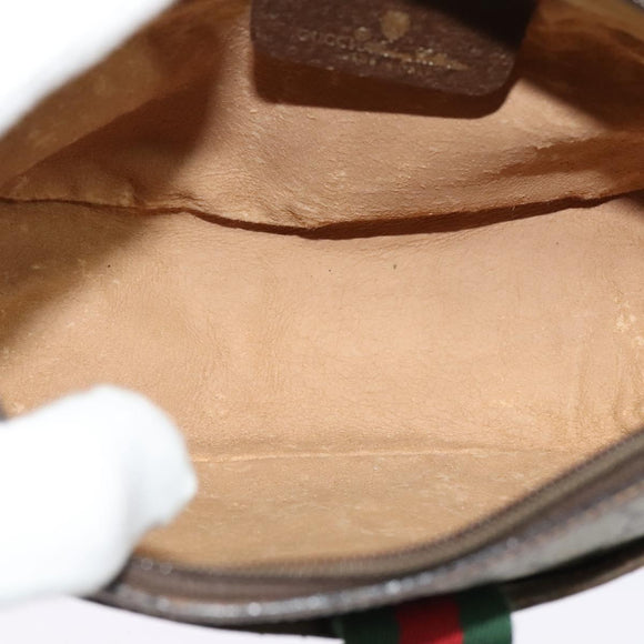 GUCCI GG Supreme Web Sherry Line Shoulder Bag PVC Beige 89 02 032 Auth kk533