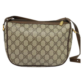 GUCCI GG Supreme Web Sherry Line Shoulder Bag PVC Beige 89 02 032 Auth kk533 - 0