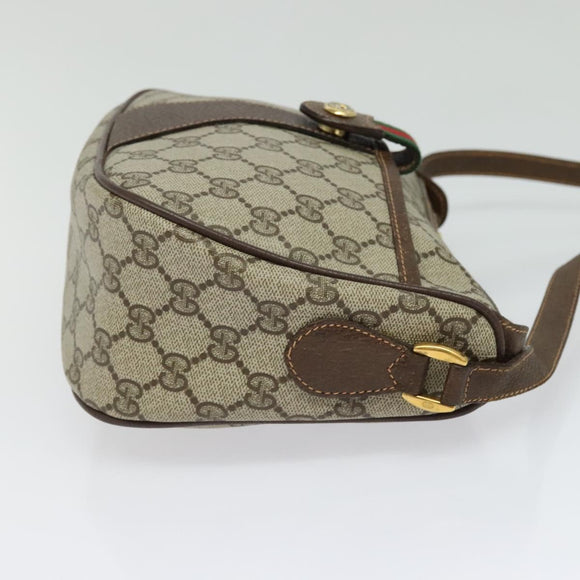 GUCCI GG Supreme Web Sherry Line Shoulder Bag PVC Beige 89 02 032 Auth kk533