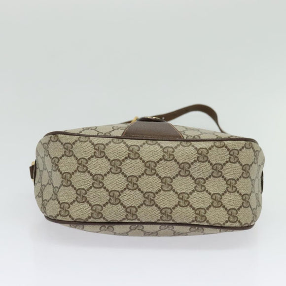 GUCCI GG Supreme Web Sherry Line Shoulder Bag PVC Beige 89 02 032 Auth kk533