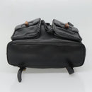 GUCCI Bamboo Backpack Leather Black Gold 003 2058 0030 Auth kk534-5