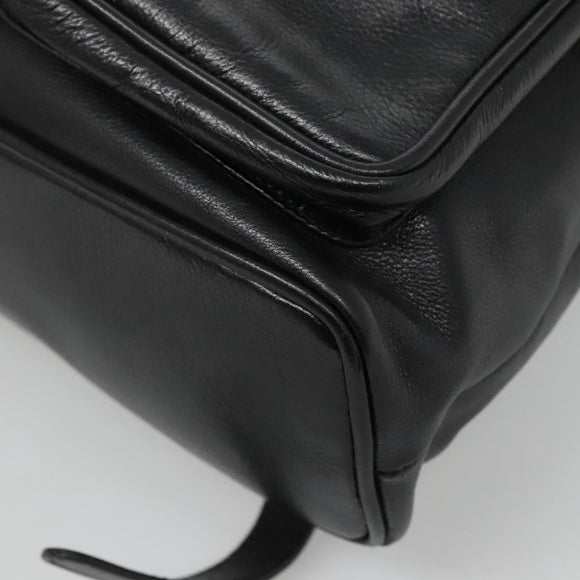 GUCCI Bamboo Backpack Leather Black Gold 003 2058 0030 Auth kk534