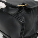 GUCCI Bamboo Backpack Leather Black Gold 003 2058 0030 Auth kk534-9