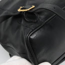 GUCCI Bamboo Backpack Leather Black Gold 003 2058 0030 Auth kk534-18