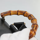 GUCCI Bamboo Backpack Leather Black Gold 003 2058 0030 Auth kk534-14