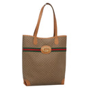 GUCCI Micro GG Supreme Web Sherry Line Bag PVC Beige 002 904 0131 Auth kk538-1