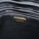 BALLY Chain Shoulder Bag Leather Black Gold Auth kk542-11