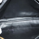 BALLY Chain Shoulder Bag Leather Black Gold Auth kk542-12