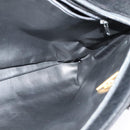 BALLY Chain Shoulder Bag Leather Black Gold Auth kk542-18