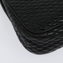 BALLY Chain Shoulder Bag Leather Black Gold Auth kk543-15